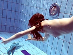 18, デカパイ, 茶髪の, フェティッシュ, 自然山雀, 一人, ティーン, 水中