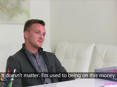 Leie, Blasen, Hundestellung, Frau, Büro, Pov, Titten