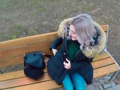 Condón, Semen en la boca, Jeans, Dinero, Al aire libre, Pov, Público, Tetas