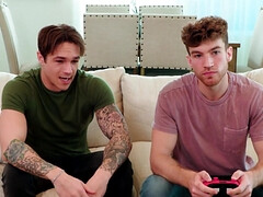 Braunhaarige, Kehlenfick, Schwanz, Schwul, Hd, Muskel, Reiten, Ablutschen