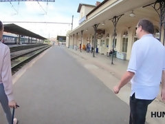 cuckold BF is watching how girl is satisfying older perv