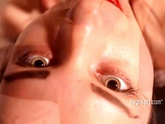 Grote kont, Bruinharig, Vrouw, Hd, Alleen, Tieten likken