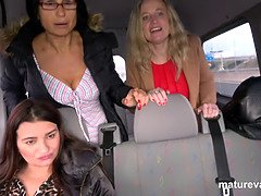 Mature group fuck in a van