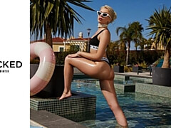 18 jaar, Kont, Grote lul, Blond, Hondjeshouding, Natuurlijke tieten, Tiener, Tieten likken