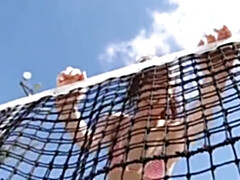 softcore oriental legal age teenager tennis upskirt panty tease