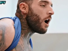 Anal, Grosse bite, Sucer une bite, Homosexuelle, Masturbation, Suçant, Tatouage