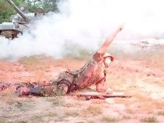 軍人, お尻, フェラチオ, 茶髪の, バック, アウトドア, 剃毛, ティーン