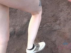 Amateur, Cul, Plage, Sucer une bite, Poilue, Pov, Chatte, Maigrichonne