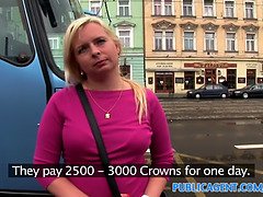 Leie, Blondine, Besamung, Hd, Riesig, Geld, Pov, Öffentlich