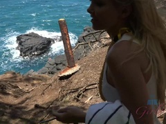 Bikini, Blonde, Petite amie, Lunettes, Talons, Petite femme, Chatte, Nénés