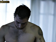 Athletic stud pounds stepbro's ass in taboo anal at home