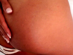 Celebrity Sextape with Cumshot - blonde MILF with monster tits makes POV video on vacation