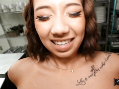 Asiático, Mamada, Corrida, Cocina, Masturbación, Pov, Coño