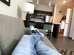 Gros cul, Sucer une bite, Brunette brune, Tir de sperme, Branlette thaïlandaise, Hd, Pov