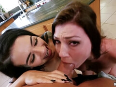 Culo grande, Verga grande, Mamada, Garganta profunda, Lesbiana, Pov, Coño, Trio