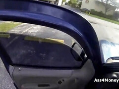 Blown by broke busty teen at parking lot