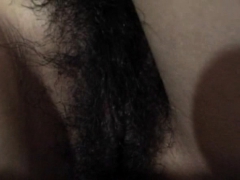 Hairy korean cunt and couch fingering