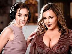 ベッドルーム, デカパイ, ぽちゃ, ハードコア, レズビアン, なめる, 淫乱熟女, 自然山雀
