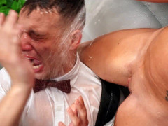 デカパイ, ブロンド, 巨乳な, なめる, 淫乱熟女, 母, オマンコ, シャワー