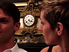 Leie, Grosser schwanz, Blasen, Schwarz, Gruppe, Milf, Ablutschen, Titten