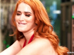 Amerikanisch, Grosser schwanz, Blasen, Schwanzloch, Lecken, Monster, Im freien, Nass