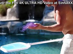 デカチン, チン, バック, 手コキする, Hd, 淫乱熟女, プール, 公共