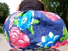 素人, お尻, 茶髪の, デブ, 露出狂, アウトドア, ヤリマン, ヤリマンの