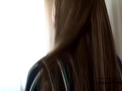 18 ans, Brunette brune, Gorge profonde, Orgasme, Pov, Chatte, Adolescente, Serré