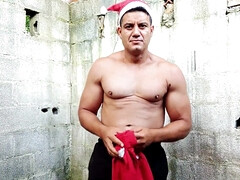 YURI GAÚCHO - SANTA'S HAS A THICK ROD - PARODY HARDCORE - MEXICAN HAIRY MAN XLCOCK CUMLOAD