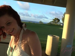 Bad, Strand, Bikini, Braunhaarige, Piercing, Pov, Muschi, Titten