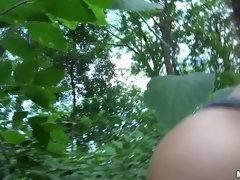 Bikini Brunette's Outdoor Fuck