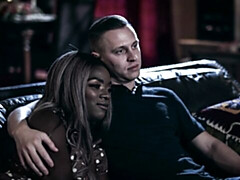 Mamada, Estilo perrito, Ébano, Interracial, Pequeña, Flaco, Adolescente, Tetas