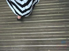 素人, 黒人, 茶髪の, 足コキ, 彼女, 毛深い, オイル, スカート