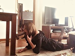 Schönheit, Blasen, Crossdresser, Schwarz, Absätze, Lingerie, Polisch, Schlampe