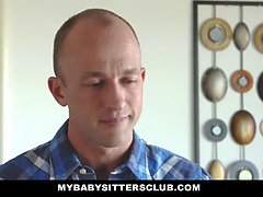 Lily Jordan gets her shaved pussy pounded while keeping her job - Mybabysittersclub