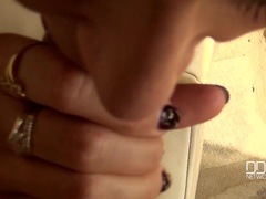 Kont, Zwart, Pijpbeurt, Sperma in mond, Frans, Kut duiken, Geschoren, Tieten likken