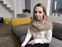 PoV cute tiny blonde: Blowjob, Cumshot  Big Dick Porn