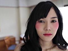 HelloLadyBoy Pretty Asian Ladyboy Gets Facialed