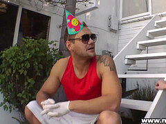 デカ尻, デカチン, フェラチオ, 茶髪の, セレブ, ラティーナ, パーティ, 小柄