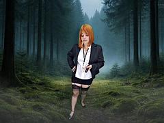 Grote mammen, Hd, Ondergoed, Moeder die ik wil neuken, Buiten, Roodharige vrouw, Alleen