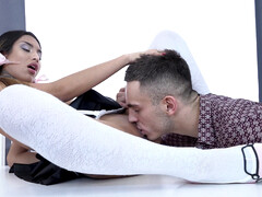 In den arsch, Blasen, Braunhaarige, Aufs gesicht abspritzen, Hd, Zopf, Jungendliche (18+), Eng