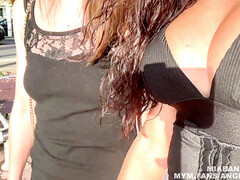 素人, イく瞬間, 顔射, アウトドア, 公共