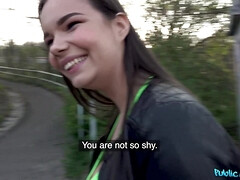 Enthousiasteling, Grote mammen, Pijpbeurt, Tsjechisch, Europees, Handbeurt, Natuurlijke tieten, Openbaar