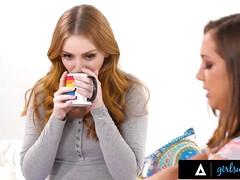 Girlsway - hot red haired gets fucked by her best friend after she brought her a strapon