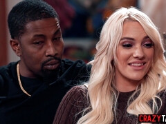 デカパイ, バック, 黒人, ハードコア, 異人種間, オマンコ, ラフ, ティーン