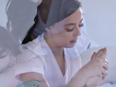 Lieveling, Zoenen, Lesbisch, Likken, Masseren, Masturbatie, Olie, Tiener