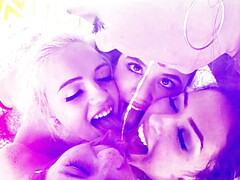 Salivating Sluts Ana, Vicki And Cali In Spit Fest