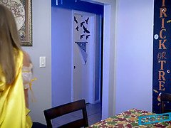 Rondborstig, Hondjeshouding, Kwartet, Masker, Rijden, Geschoren, Kousen, Tieten likken