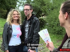 Blondine, Blasen, Im freien, Pov, Öffentlich, Realität