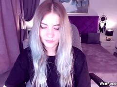 Busty Ukrainian teen flashes pussy